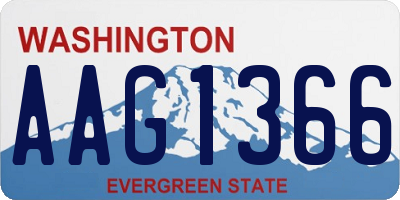 WA license plate AAG1366