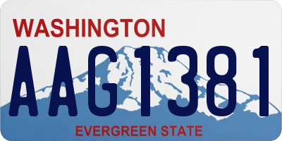 WA license plate AAG1381