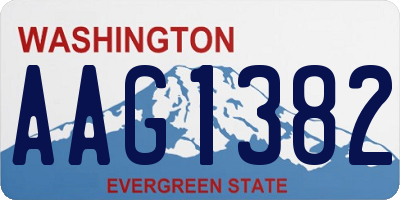 WA license plate AAG1382