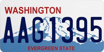 WA license plate AAG1395