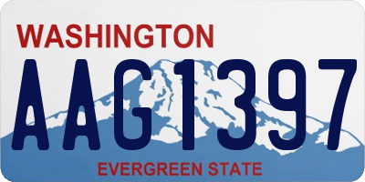 WA license plate AAG1397