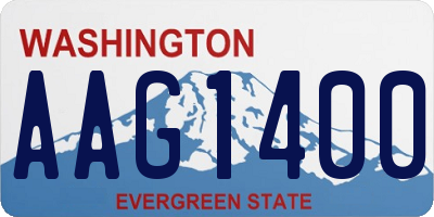 WA license plate AAG1400