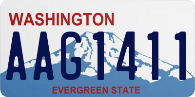 WA license plate AAG1411