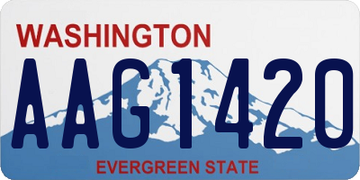 WA license plate AAG1420