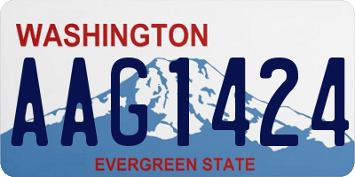 WA license plate AAG1424