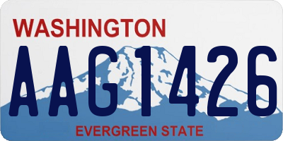 WA license plate AAG1426