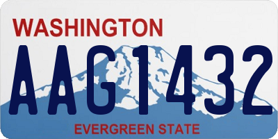 WA license plate AAG1432