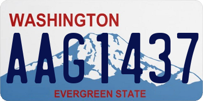 WA license plate AAG1437