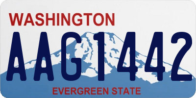 WA license plate AAG1442