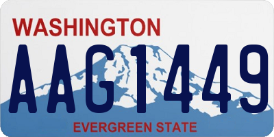 WA license plate AAG1449