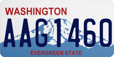 WA license plate AAG1460