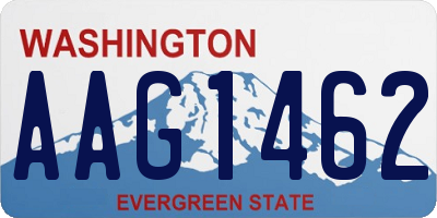 WA license plate AAG1462