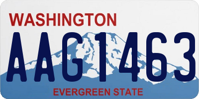 WA license plate AAG1463