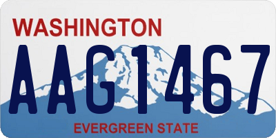 WA license plate AAG1467