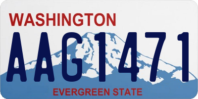 WA license plate AAG1471