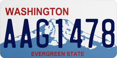 WA license plate AAG1478
