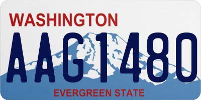 WA license plate AAG1480