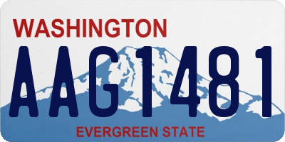 WA license plate AAG1481