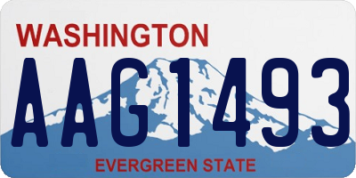 WA license plate AAG1493