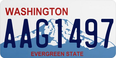 WA license plate AAG1497