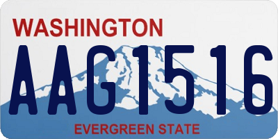 WA license plate AAG1516