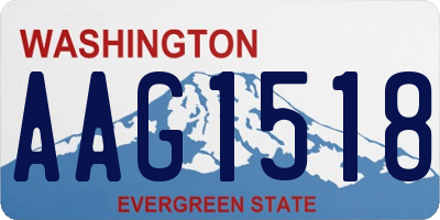 WA license plate AAG1518