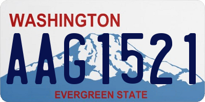 WA license plate AAG1521
