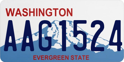 WA license plate AAG1524
