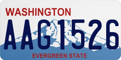 WA license plate AAG1526