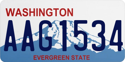 WA license plate AAG1534