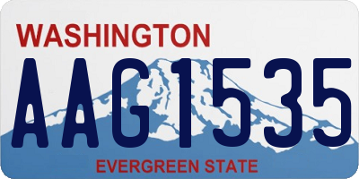 WA license plate AAG1535