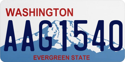WA license plate AAG1540