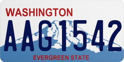 WA license plate AAG1542