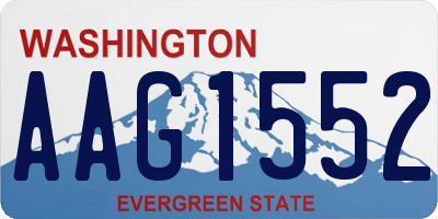 WA license plate AAG1552