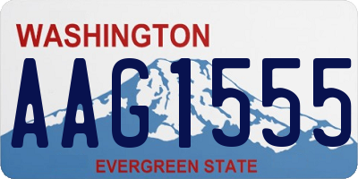 WA license plate AAG1555