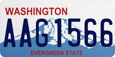WA license plate AAG1566