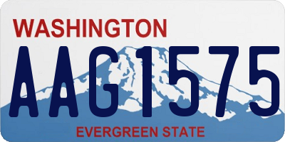 WA license plate AAG1575