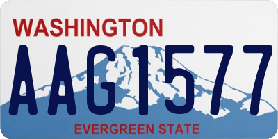 WA license plate AAG1577
