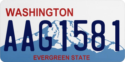 WA license plate AAG1581