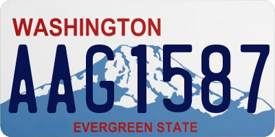WA license plate AAG1587