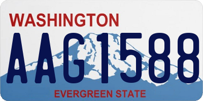 WA license plate AAG1588