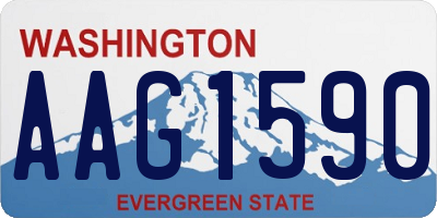 WA license plate AAG1590