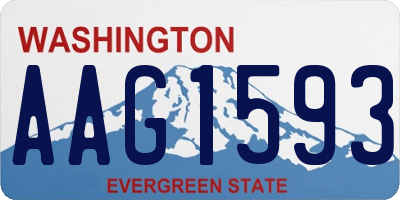 WA license plate AAG1593