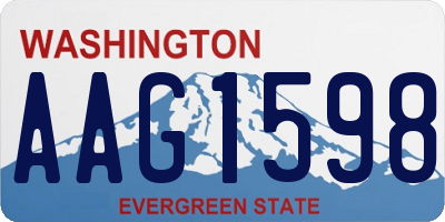 WA license plate AAG1598