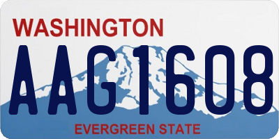 WA license plate AAG1608