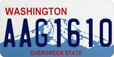 WA license plate AAG1610