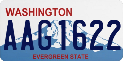 WA license plate AAG1622