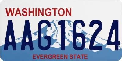 WA license plate AAG1624