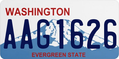 WA license plate AAG1626