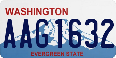WA license plate AAG1632